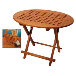 Teak oval table 80x65x57 cm