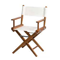 Sedia teak pieghevole rivestimento bianco