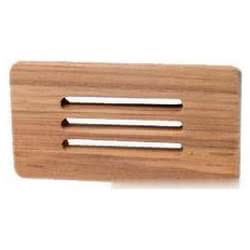 Frontalino protezione teak 125x65 mm