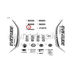 Adesivo HO anteriore per Evinrude G2 Radical Red BRP