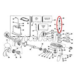 Asta di trasmissione Evinrude Johnson BRP