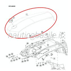 Blue Top Panel Evinrude Johnson BRP