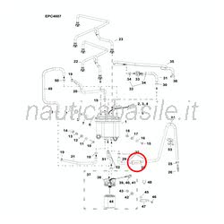 Filtro carburante benzina Evinrude Johnson BRP