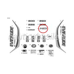 Adesivo "HO" destro e sinistro Evinrude G2 BRP