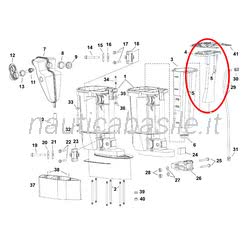 Marmitta 15x30 HP Evinrude Johnson BRP