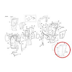 Outboard Starboard Nero Cover Evinrude Johnson BRP