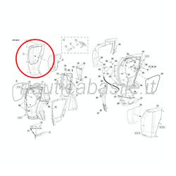 Outboard Port Nero Cover Evinrude Johnson BRP