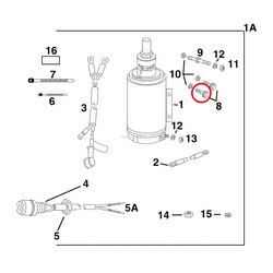 Vite Evinrude Johnson BRP passo americano (USA)