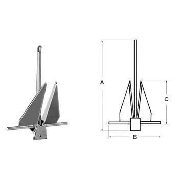 Danforth anchor 10 kg