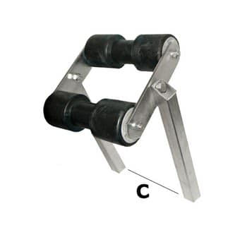 Rullo basculante centrale tubo 40 x 40 mm