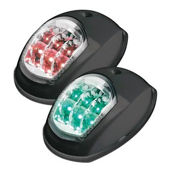Evoled navigation lights black ABS left + right