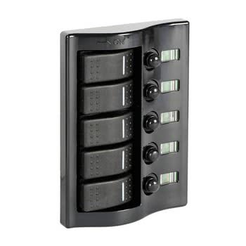 Pannello 5 interruttori grafite