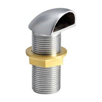 Chromed brass scupper 2"