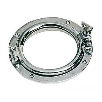 Round chromed brass portlight 150 mm
