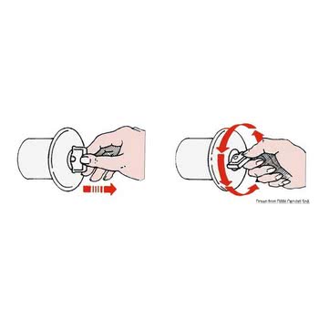 Chromed brass WATER 30° angled deck plug 38 mm