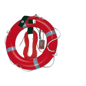 Ring lifebuoy w/rescue light and rope 40 x 64 cm