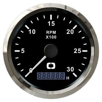 Revolution counter 0-3000 RPM white/glossy