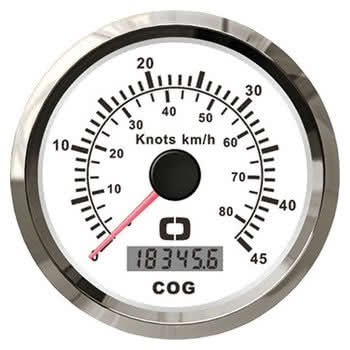 Speedometer w/GPS compass white/glossy