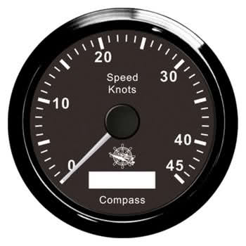 Speedometer w/GPS compass black/black