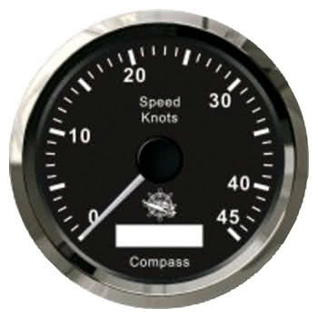 Log con bussola GPS nero/lucida