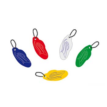 Softfoam keyring Motorboat white
