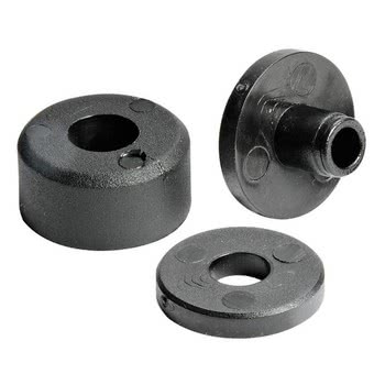 Glass stop spacer black (100 pcs) Packaging containing 100 pcs.