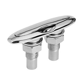 Retract push-up cleat mirrorpolished AISI316 134mm