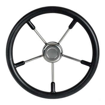Soft polyurethane steering wheel black 350 mm