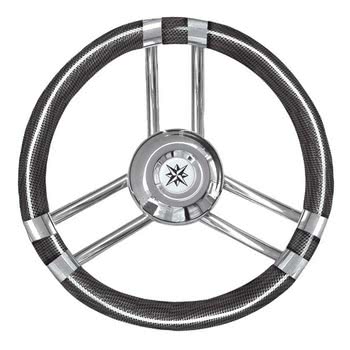 Volante C inox/carbonio 350 mm Sterzo - Timoneria