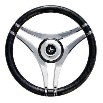 Volante IMPACT carbon look Ø 350 mm razze acciaio Sterzo - Timoneria