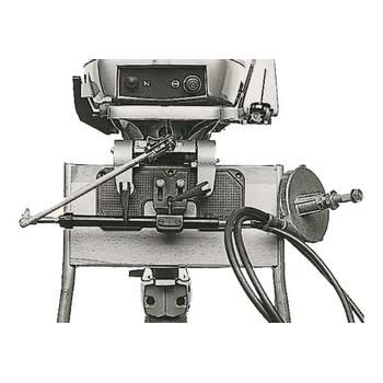 Device f.single-cable steering gear mounting