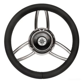 Blitz steering wheel w/soft polyurethan ring black