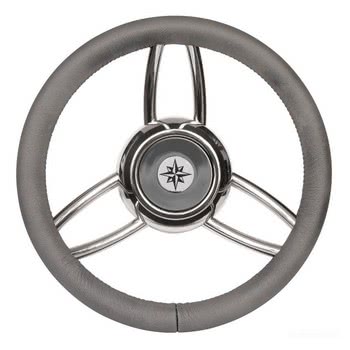 Volante Bliz poliuretano morbido grigio Sterzo - Timoneria