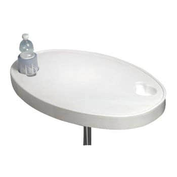 ABS oval table white 77x51 cm