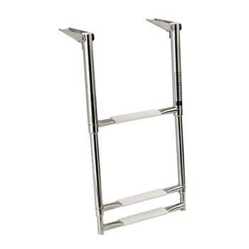 Telescopic large ladder AISI316 3 steps