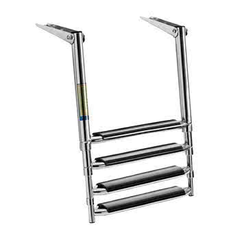 BIG telescopic ladder for platform 4 steps