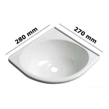 Angle sink white ABS