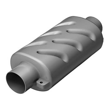 Horizontal silencer 75 mm
