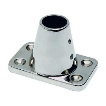 Stanchion base straight 90x96mm 60mm