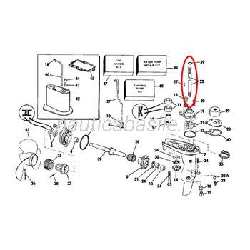 Asta di trasmissione gambo lungo Evinrude Johnson BRP