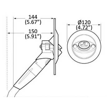 Doccia Twist calda/fredda angolata grigia