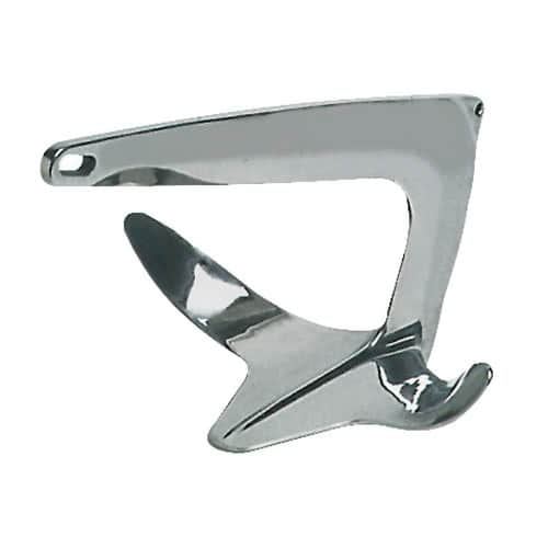 Trefoil® anchor made of mirror-polished AISI316 stainless steel