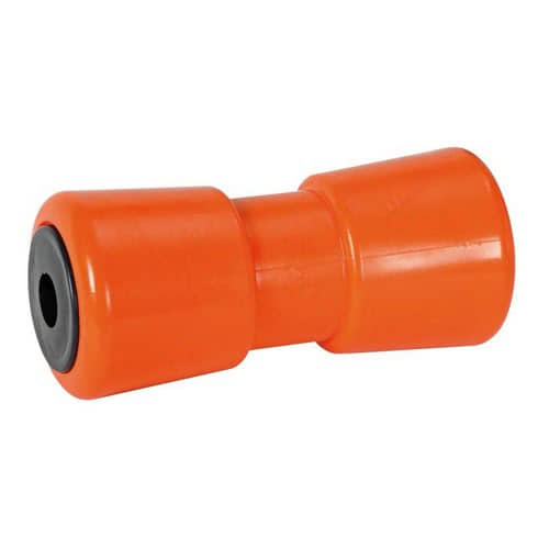 Central keel roller with steel core + plastic bushings