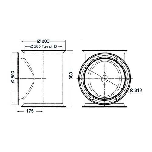 Tunnel LEWMAR per elica di poppa