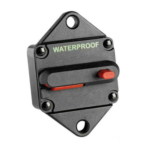 Watertight circuit breaker for windlasses and bow thrusters