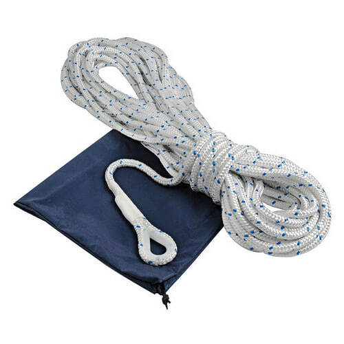 Anchor rope made of polyester braid with lead core for the first 10 metres