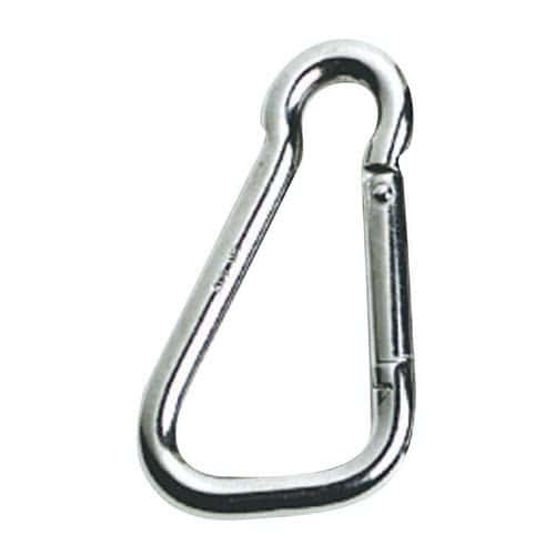 Carbine hooks with large opening, made of stainless steel