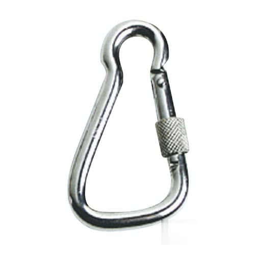 Carbine hooks with large opening, made of stainless steel