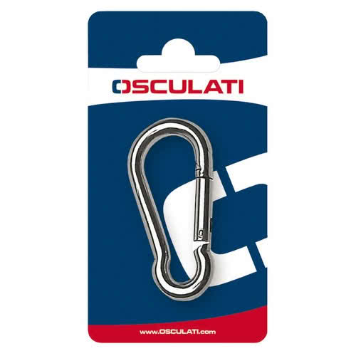 Moschettone in acciaio inox AISI 316 lucidato a specchio