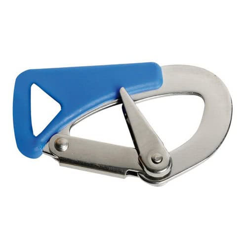 Stainless steel carbine hook specially designed for safety harnesses